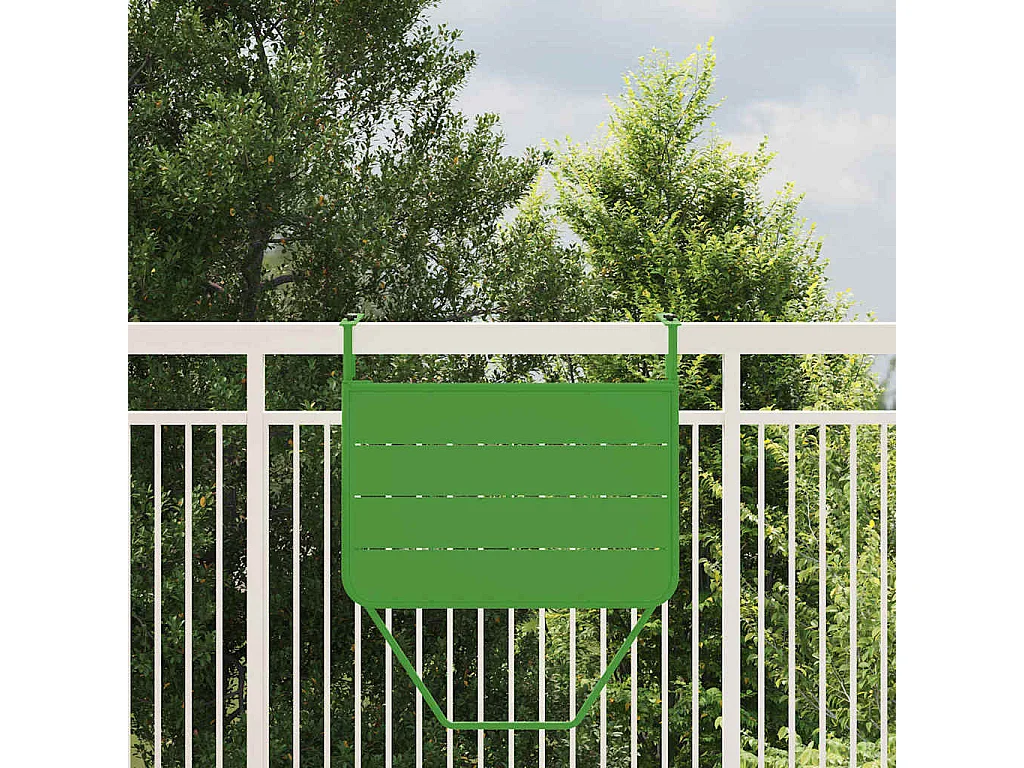 Mesa colgante para balcón verde 60 x 39 x 65 cm acero