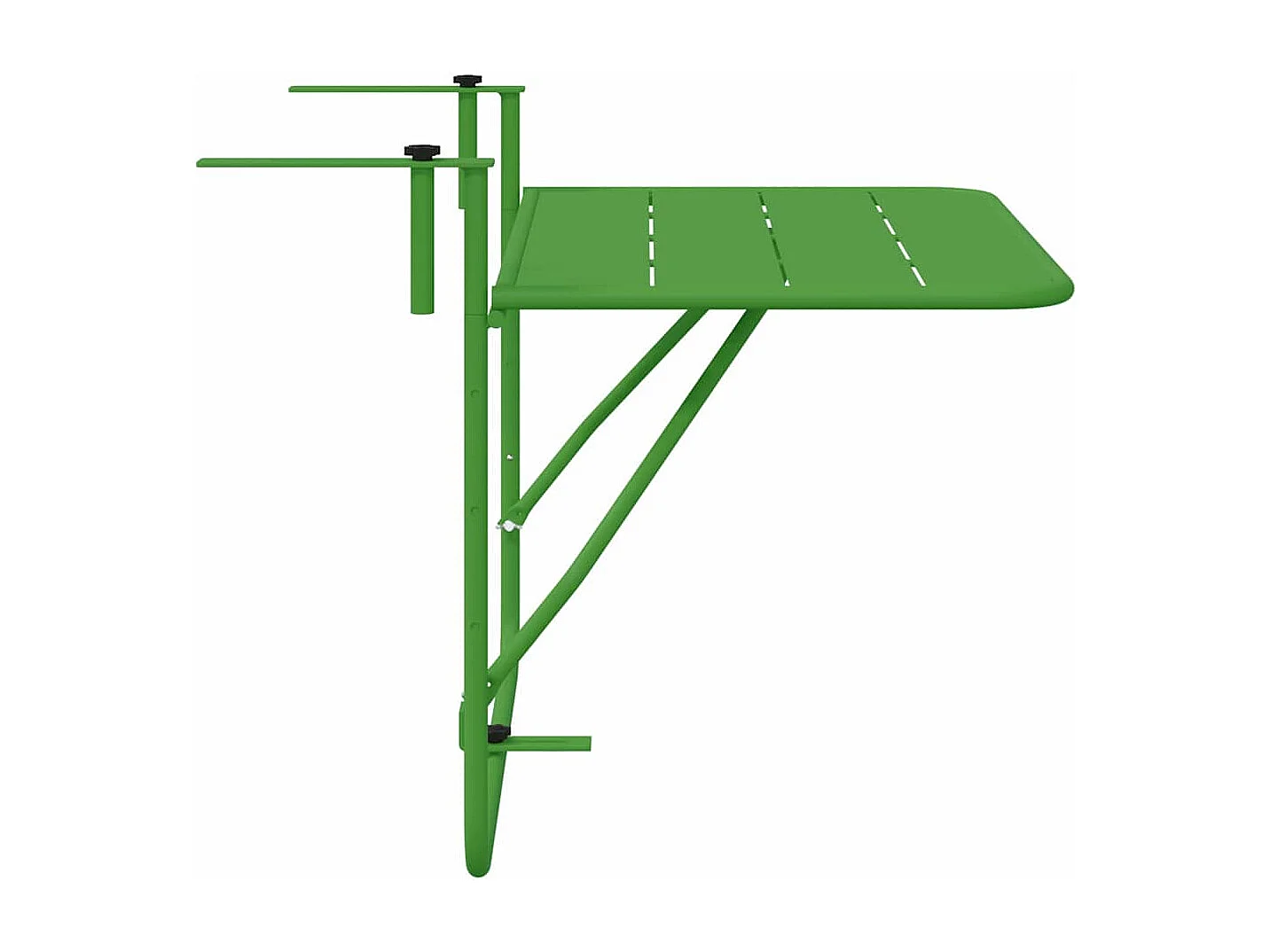 Mesa colgante para balcón verde 60 x 39 x 65 cm acero