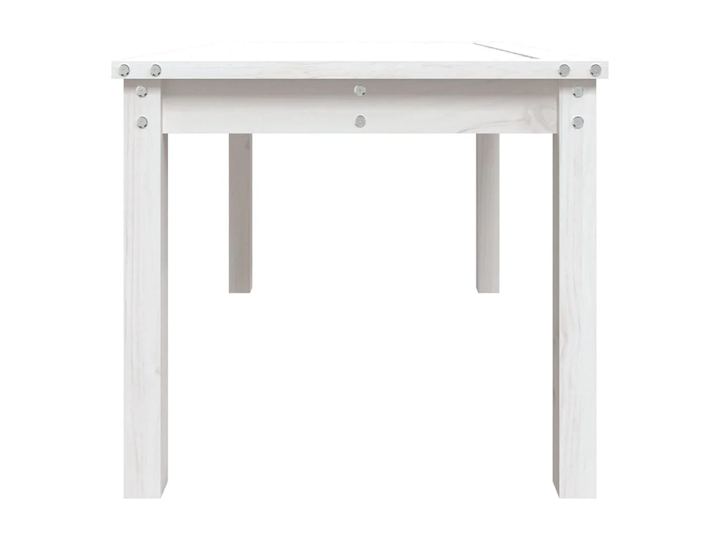 Witte tuintafel 82,5x50,5x45 cm massief grenenhout