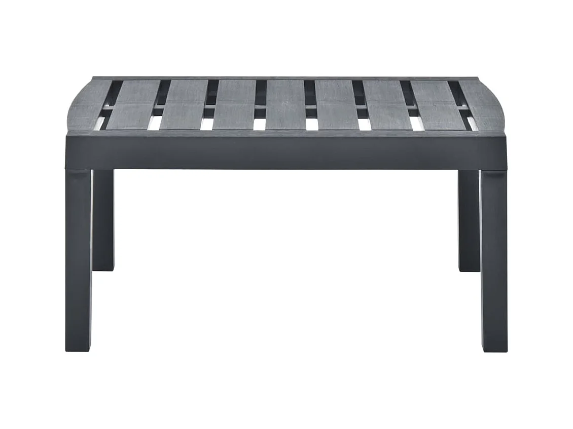 Antraciet tuintafel 78x55x38 cm Kunststof