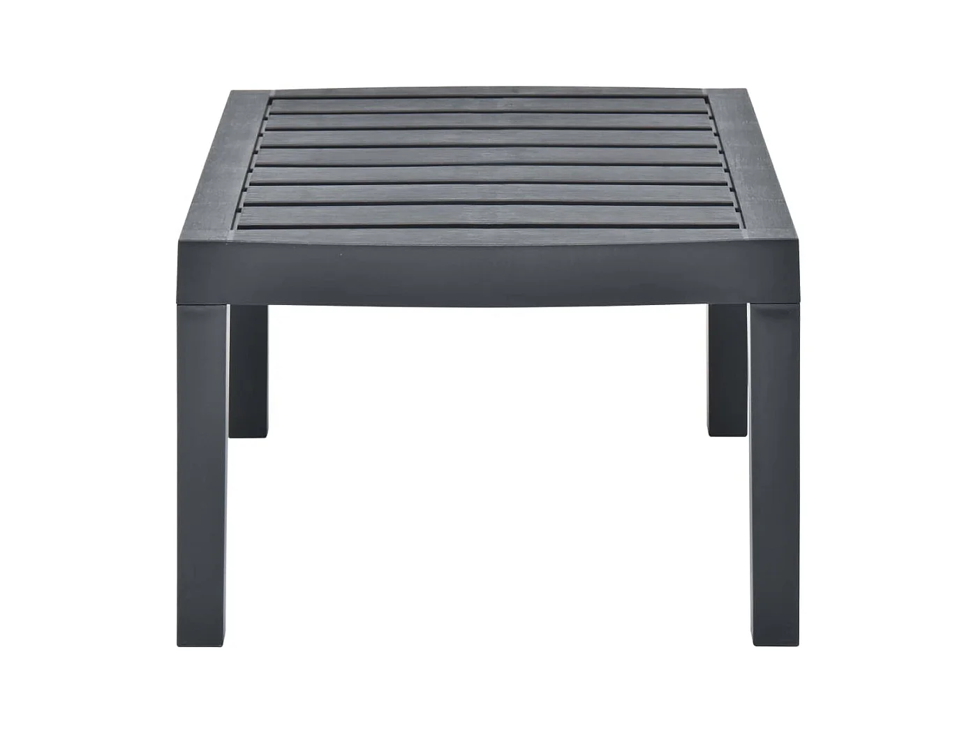 Antraciet tuintafel 78x55x38 cm Kunststof