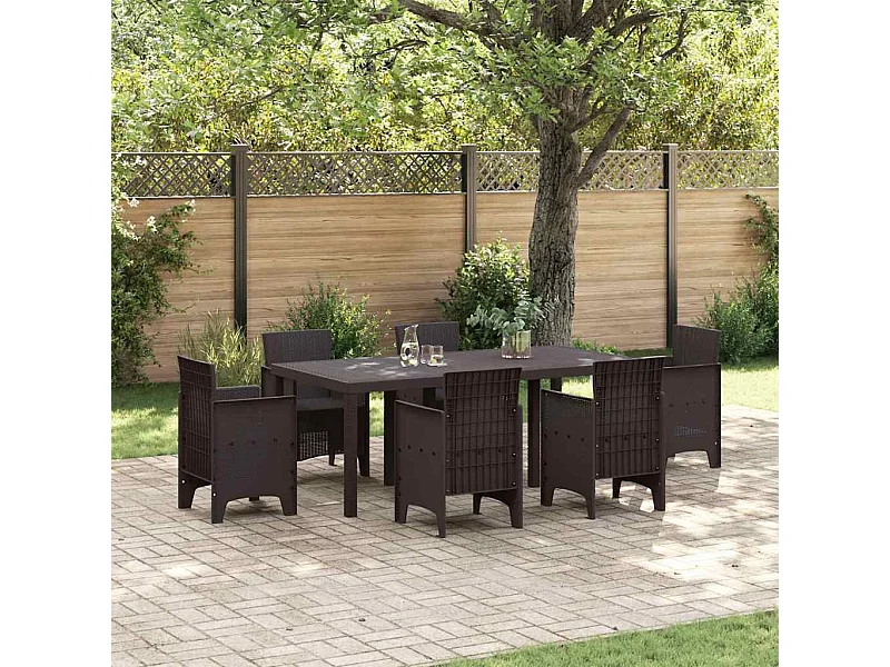 Table de Jardin Marron 200 x 100 x 73 cm polyrotin