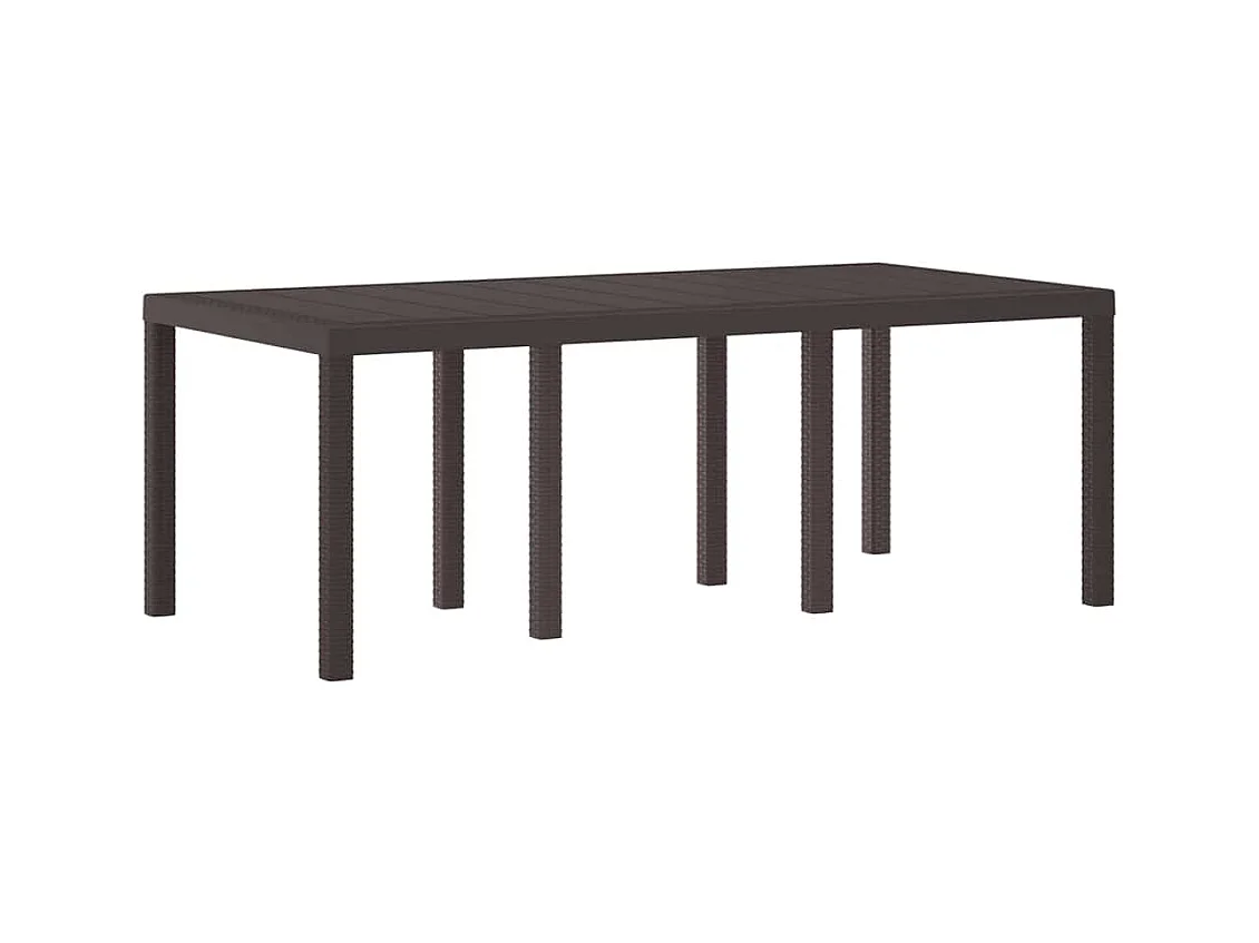 Table de Jardin Marron 200 x 100 x 73 cm polyrotin