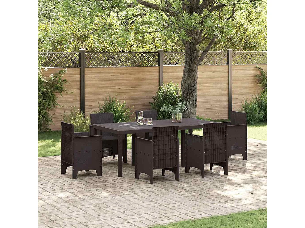 Table de Jardin Marron 200 x 100 x 73 cm polyrotin