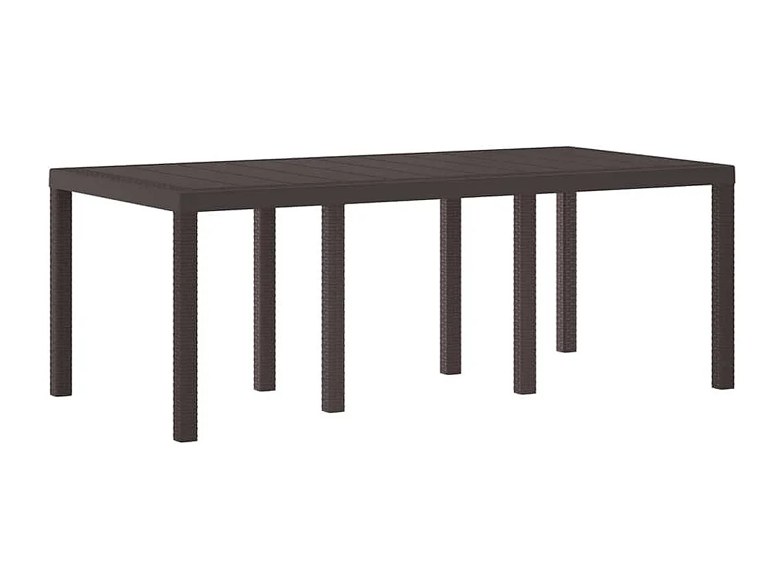 Table de Jardin Marron 200 x 100 x 73 cm polyrotin