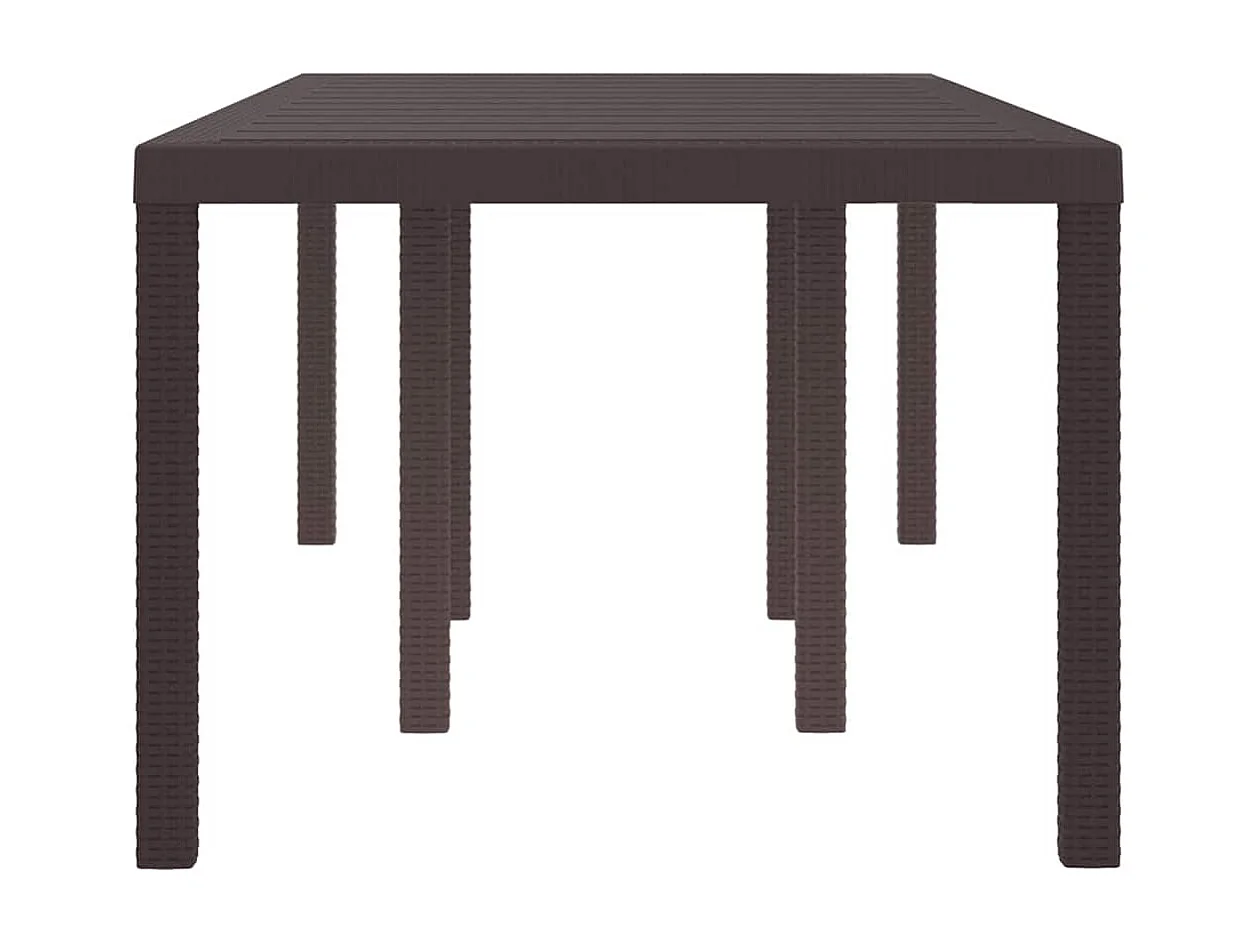 Table de Jardin Marron 200 x 100 x 73 cm polyrotin