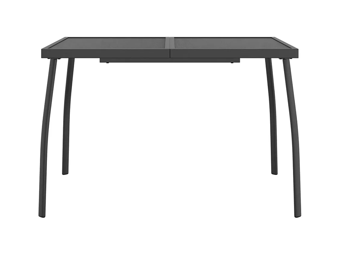 Antraciet tuintafel 110x80x72 cm Stalen rooster