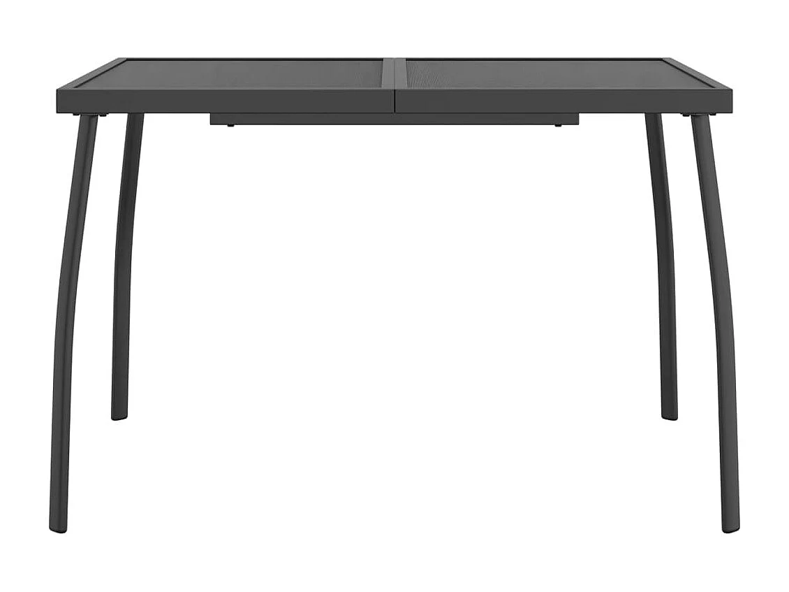 Mesa de jardín antracita 110x80x72 cm Rejilla de acero