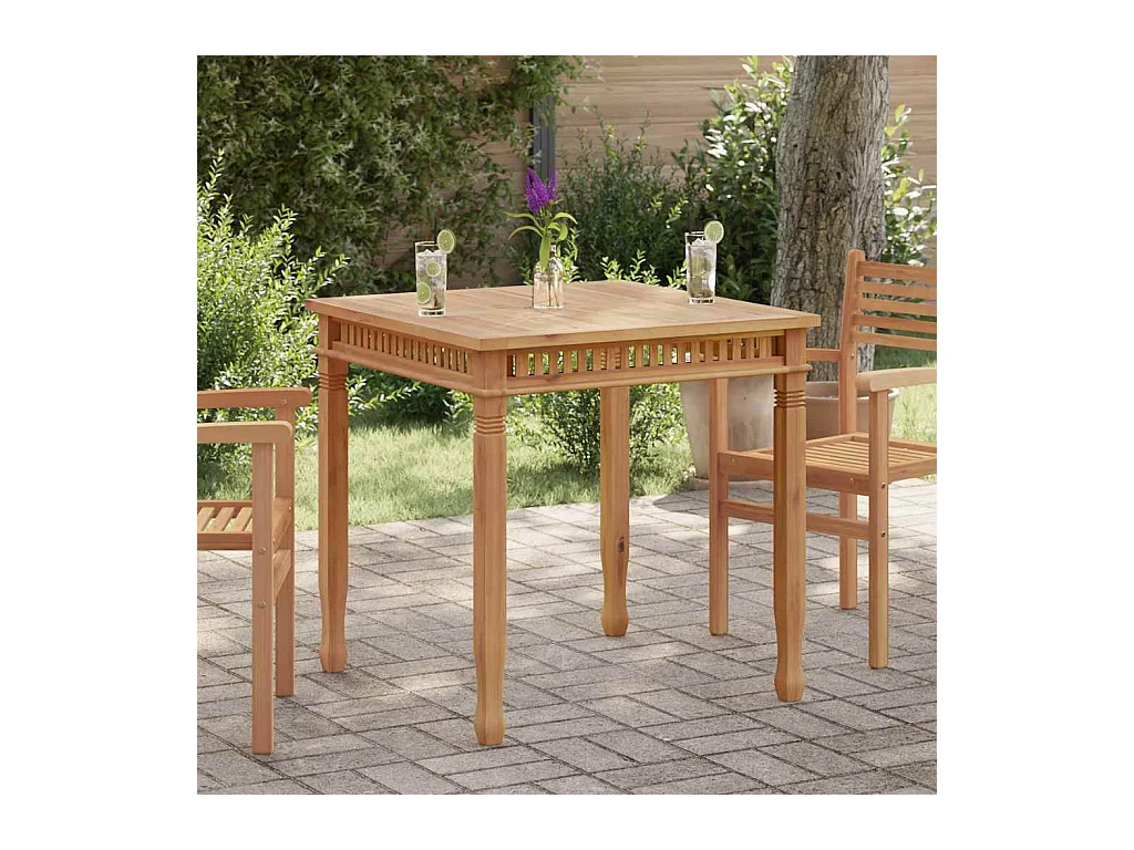 Table à dîner de jardin 80x80x80 cm Bois de teck solide