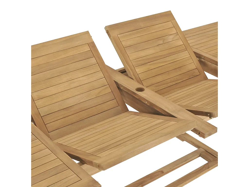 Uitschuifbare tuintafel 180-280x100x75 cm Massief teak