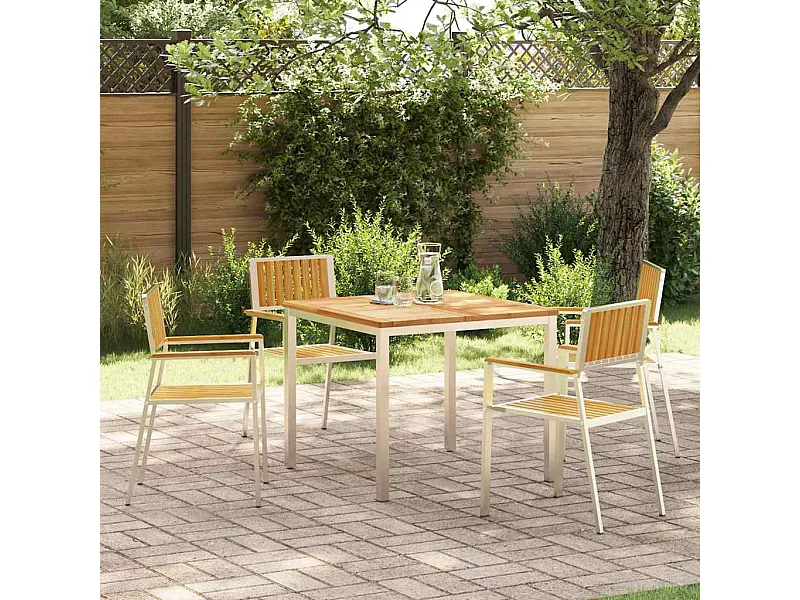 Juego de comedor de jardín de 5 piezas