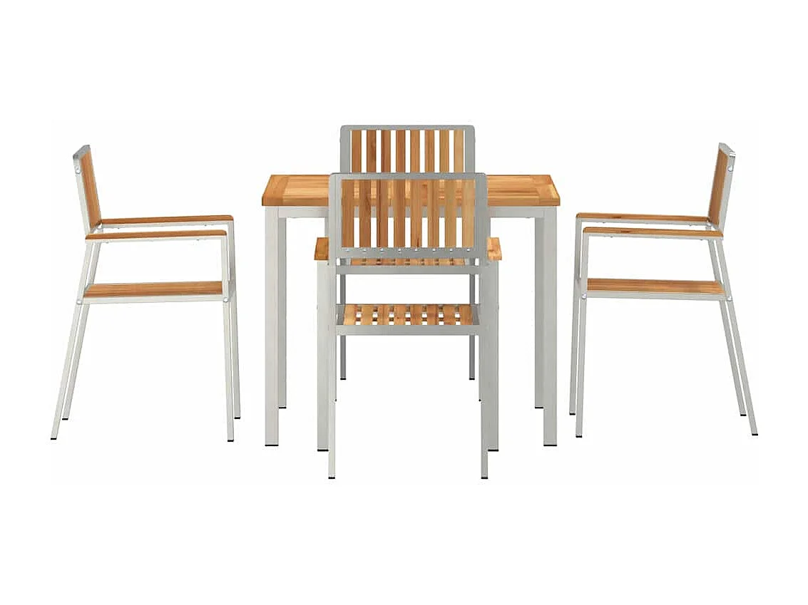 Juego de comedor de jardín de 5 piezas