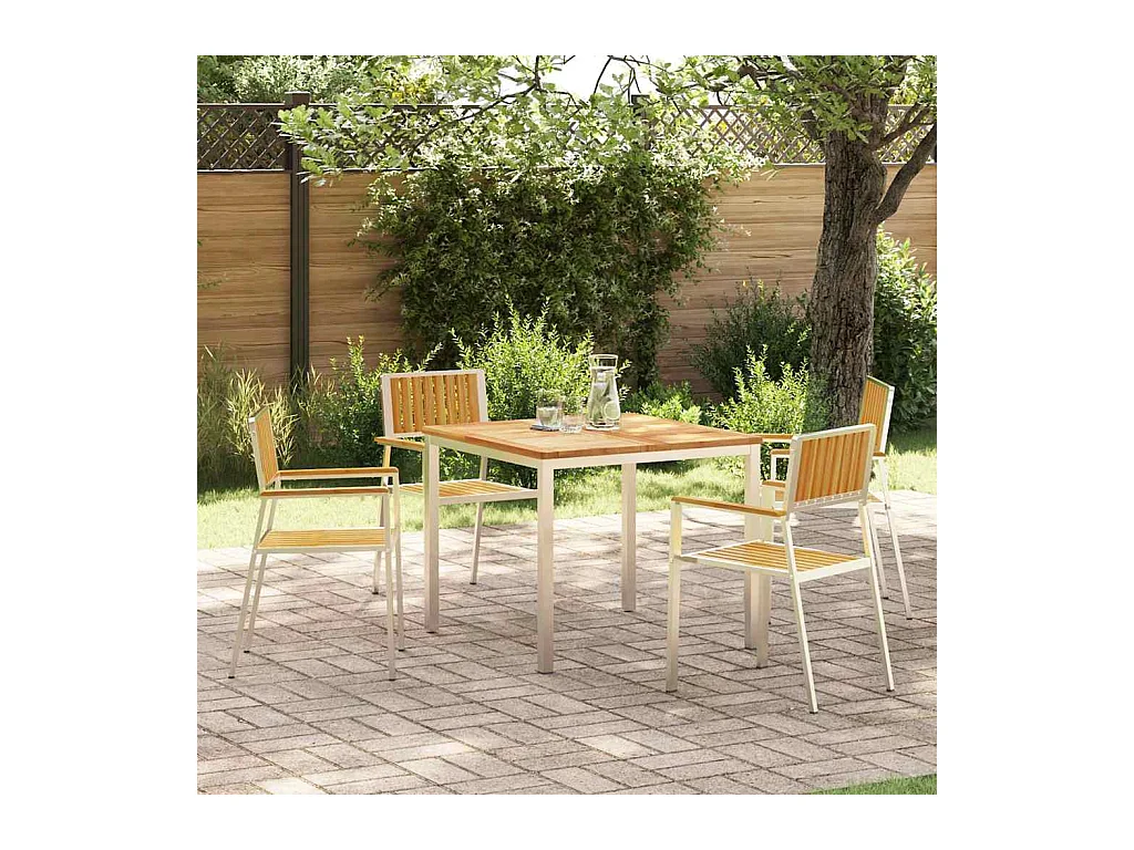 Ensemble de salle à manger pour jardin 5 pcs