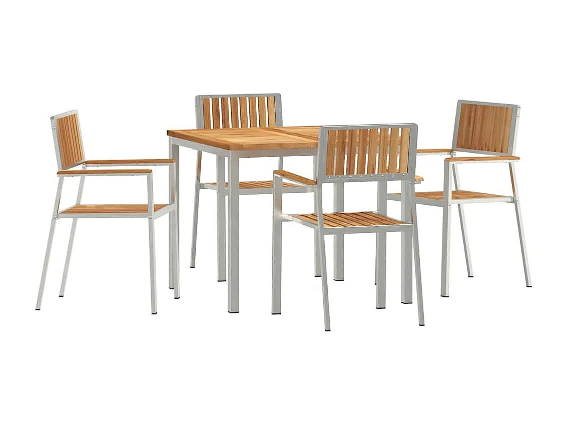 Juego de comedor de jardín de 5 piezas