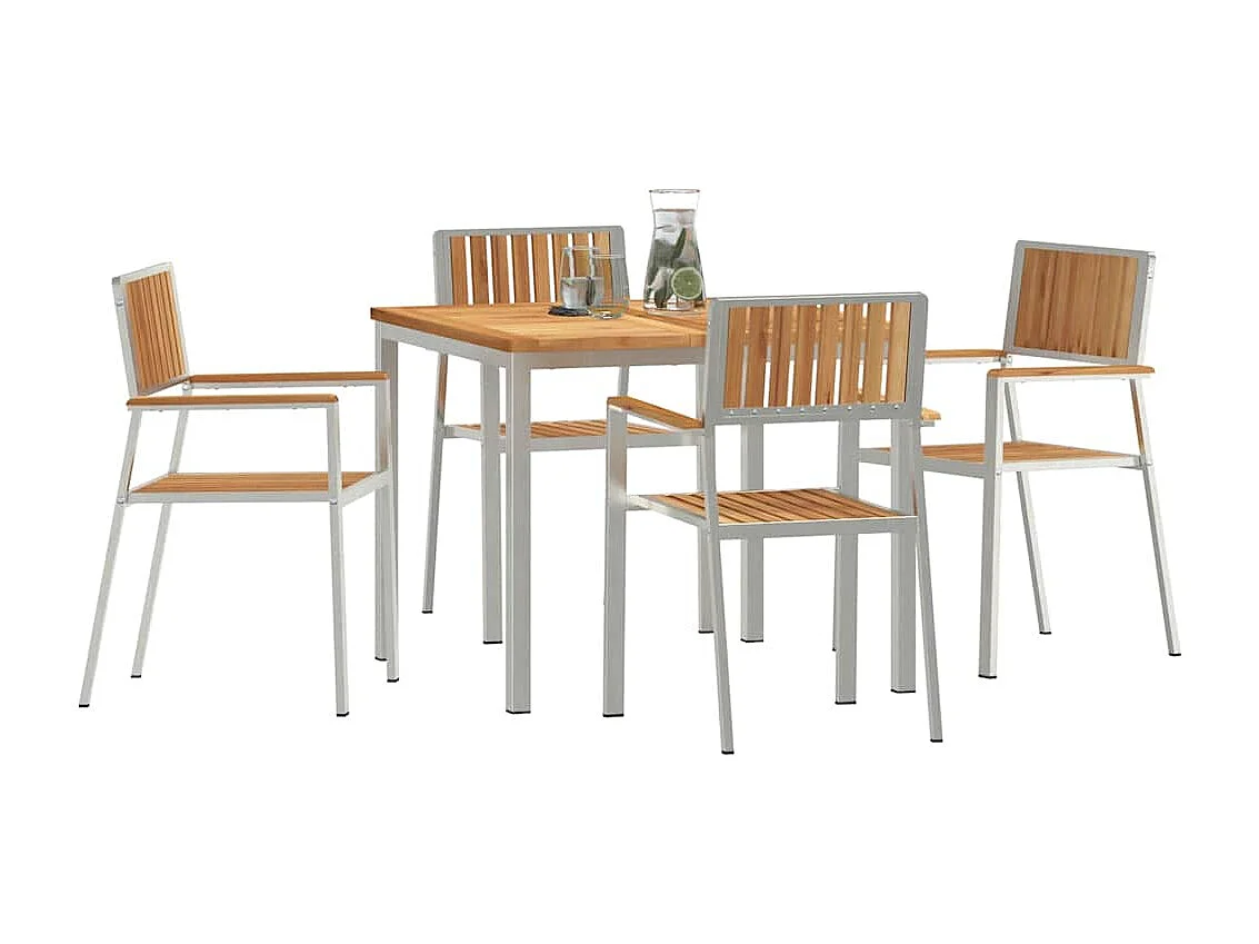 Juego de comedor de jardín de 5 piezas