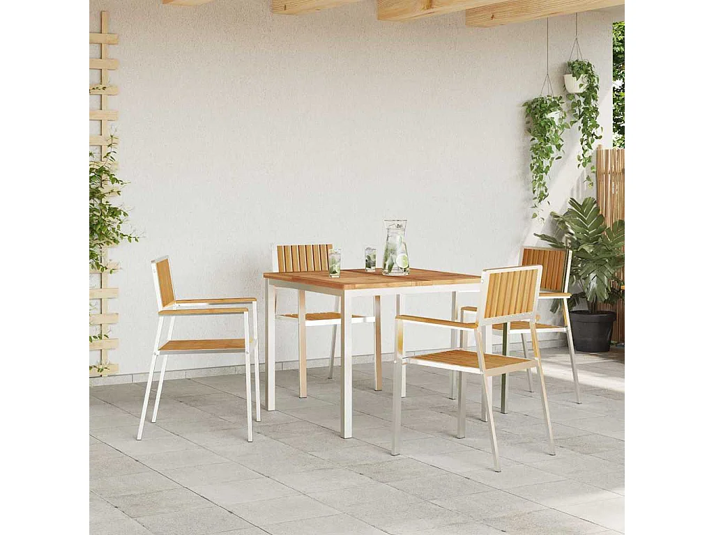 Juego de comedor de jardín de 5 piezas