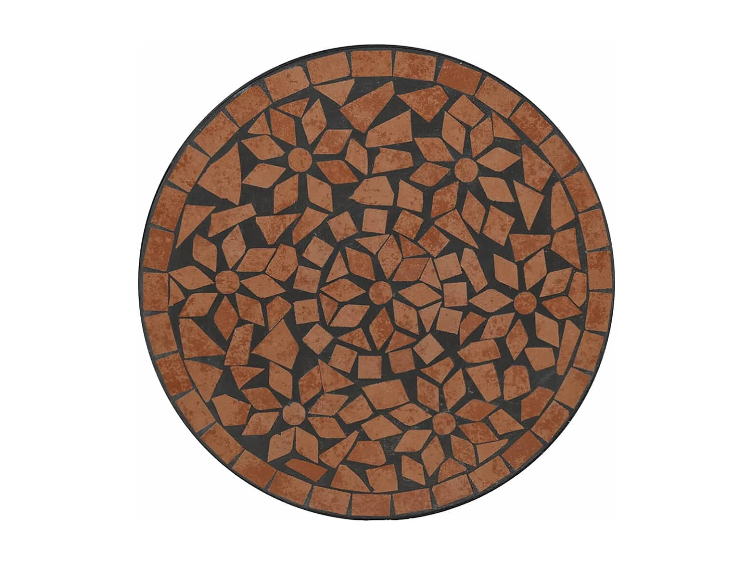 Terracotta mozaïek bistrotafel Ø50x70 cm keramiek