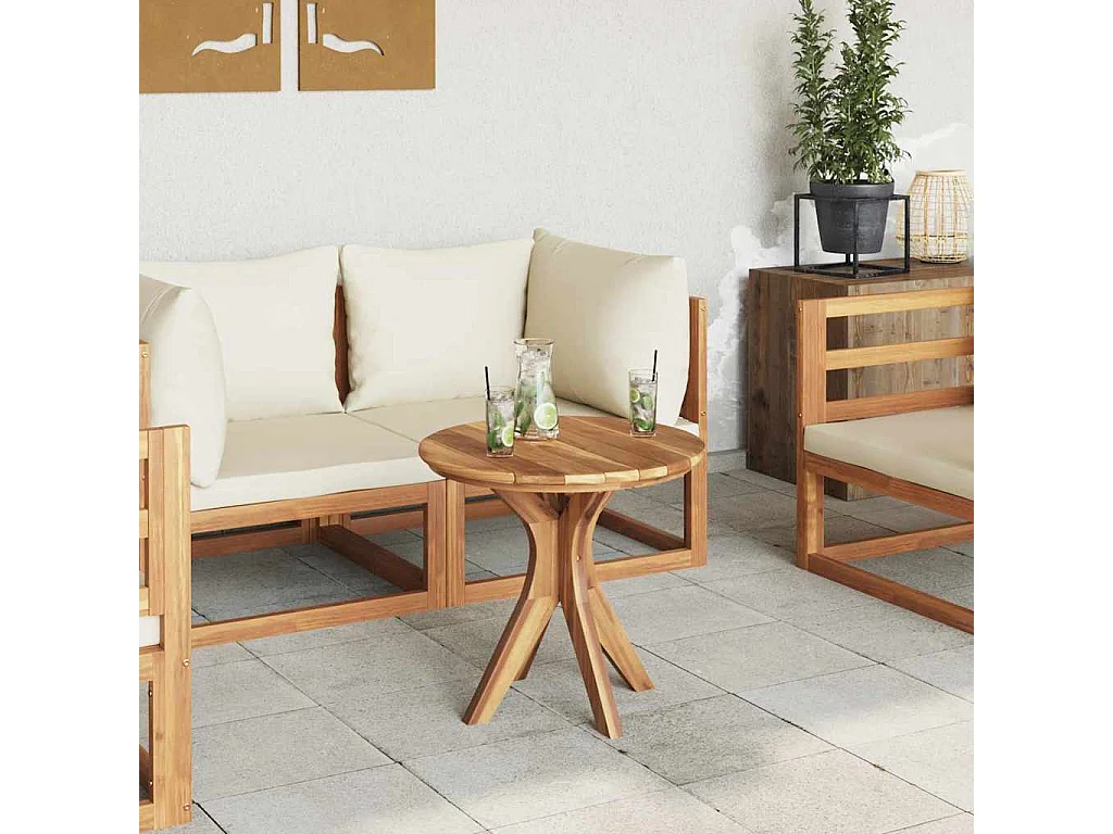 Table basse Marron 55 x 55 x 51 cm Bois de teck solide