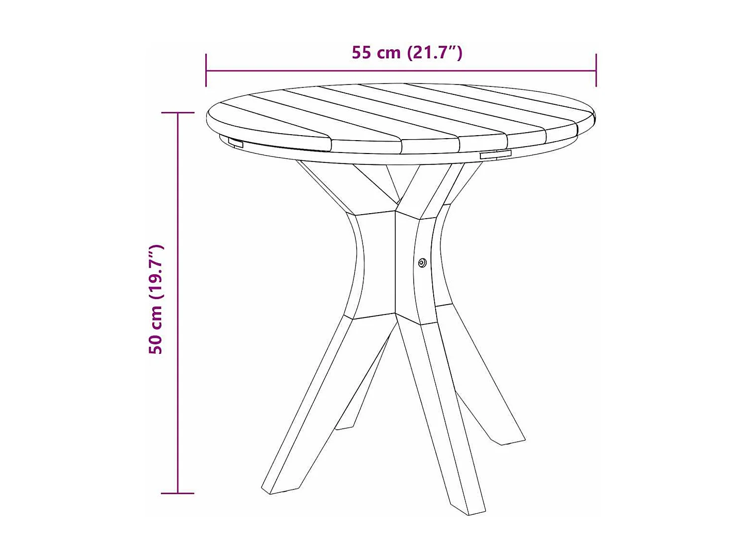 Table basse Marron 55 x 55 x 51 cm Bois de teck solide
