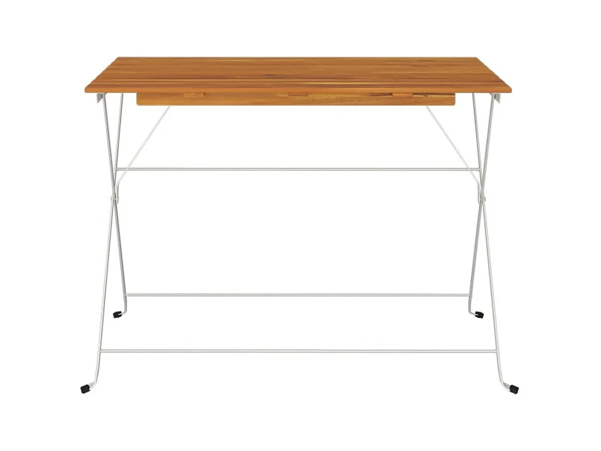 Opklapbare bistrotafel 100x54x71cm Massief acaciahout en staal