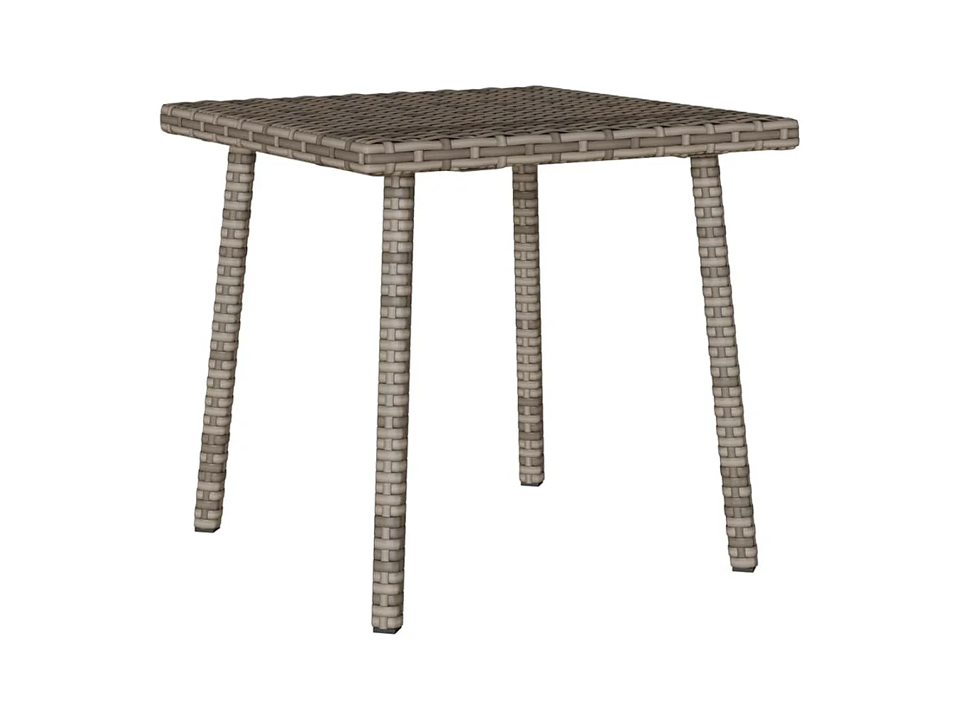 Table basse de jardin rectangulaire gris 40x40x37 cm rotin