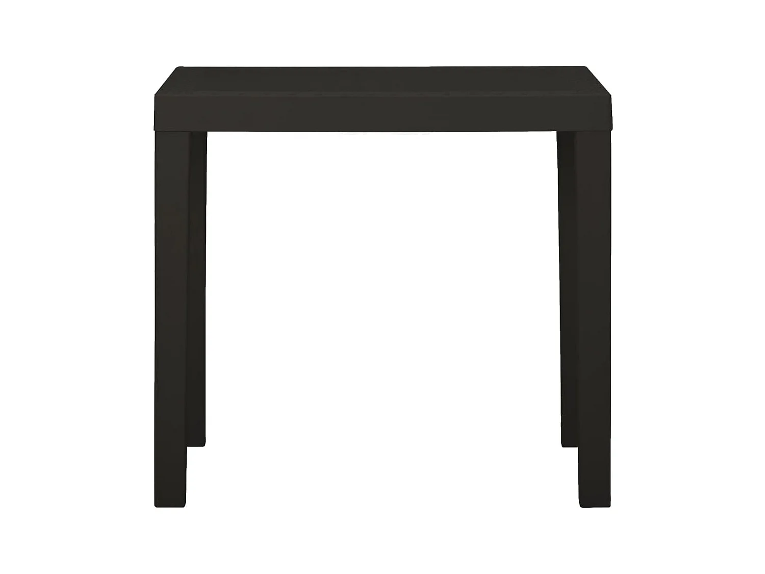 Antraciet tuintafel 79x65x72 cm Kunststof