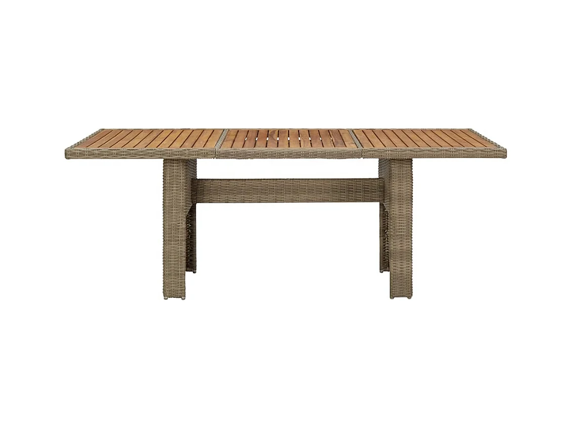 Tuintafel Bruin 200x100x74 cm Hars riet