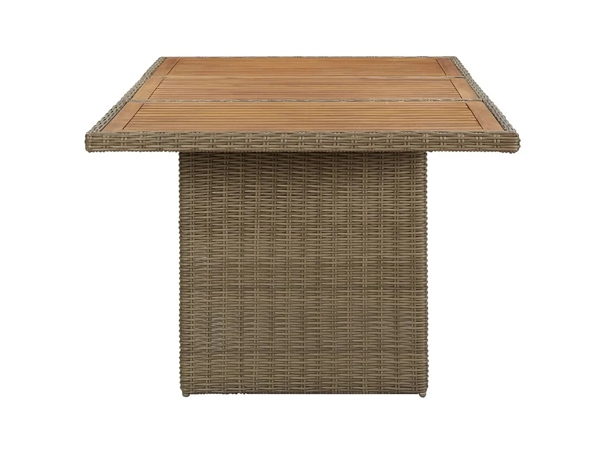 Tuintafel Bruin 200x100x74 cm Hars riet