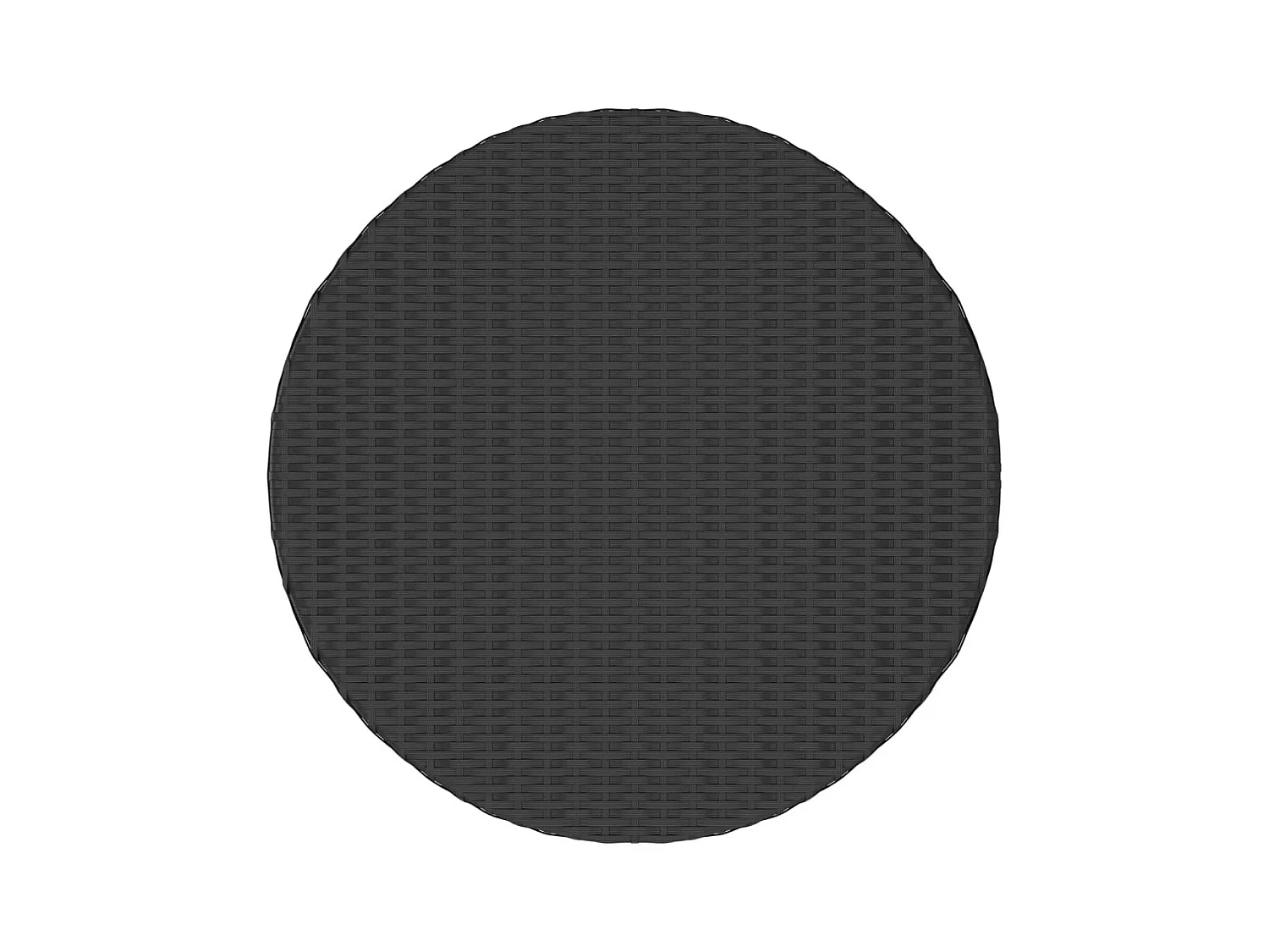 Mesa de té negra 68x68x30 cm Resina tejida