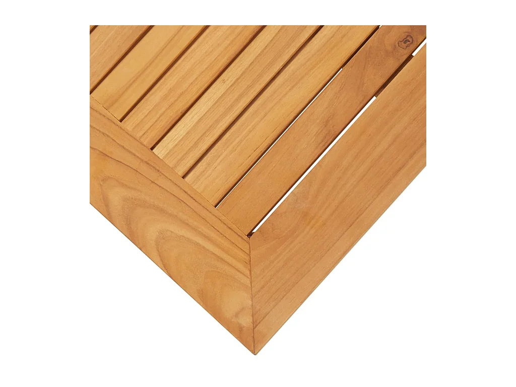 Table d'appoint de jardin 45x45x38 cm Bois de teck et inox