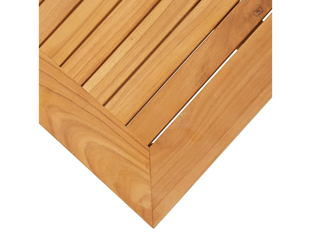 Table d'appoint de jardin 45x45x38 cm Bois de teck et inox