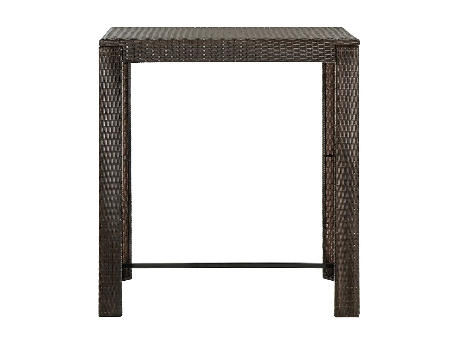 Mesa de bar de jardín Marrón 100x60,5x110,5 cm Mimbre de resina