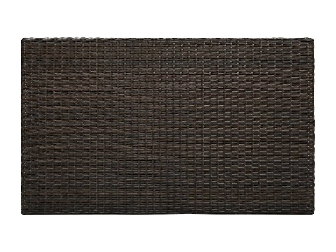 Mesa de bar de jardín Marrón 100x60,5x110,5 cm Mimbre de resina