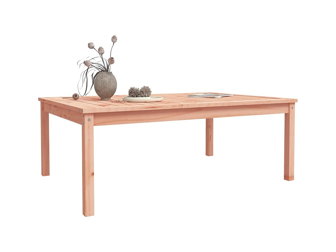 Mesa de jardín 121x82,5x45 cm madera maciza de abeto Douglas