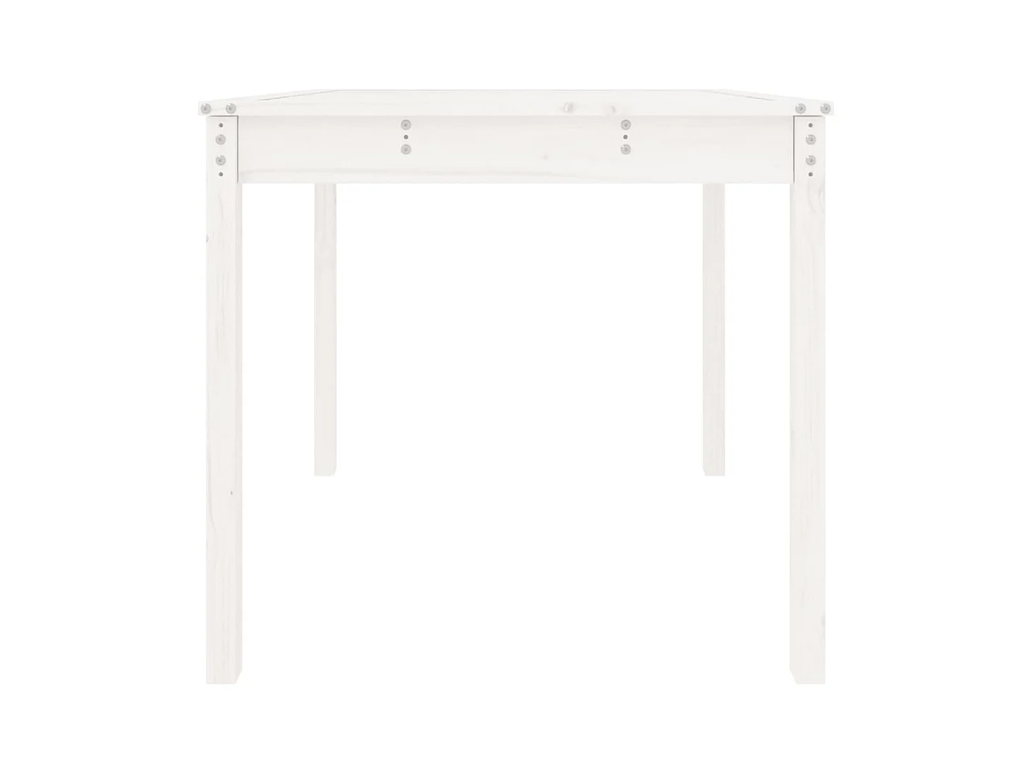 Table de jardin blanc 82,5x82,5x76 cm bois massif de pin