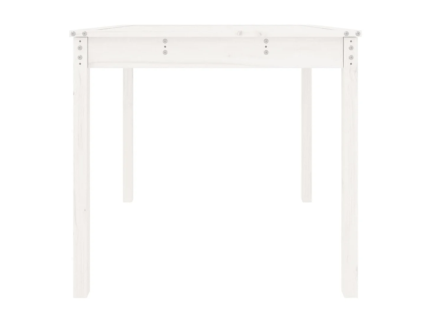 Table de jardin blanc 82,5x82,5x76 cm bois massif de pin
