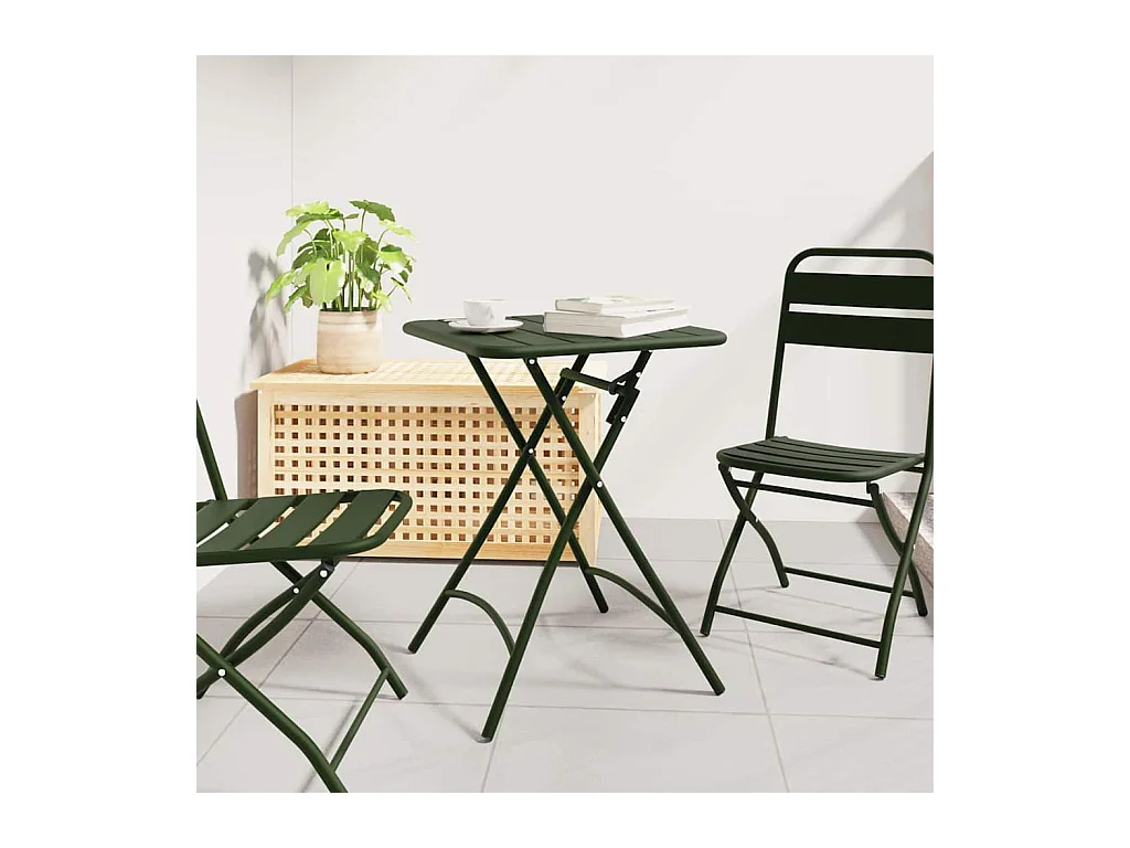 Tavolo da giardino verde scuro 55 x 55 x 73 cm