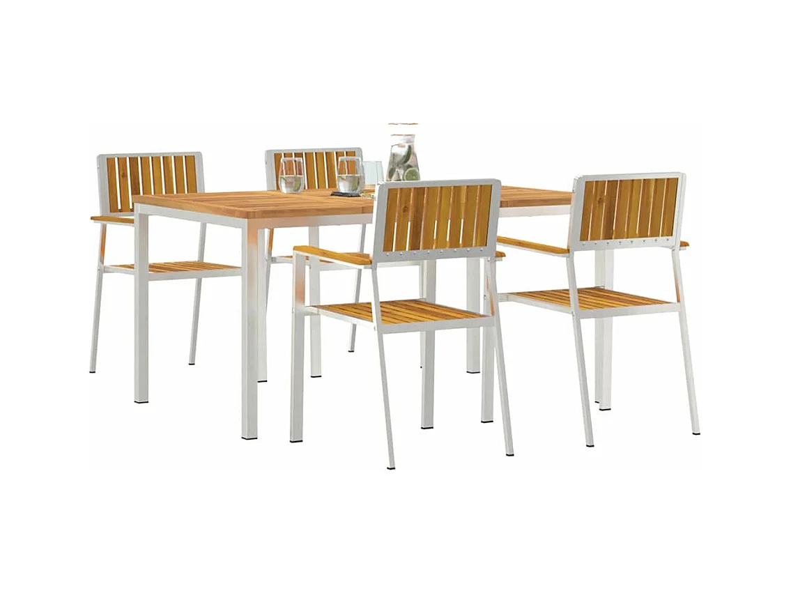 Set da pranzo da giardino da 5 pezzi