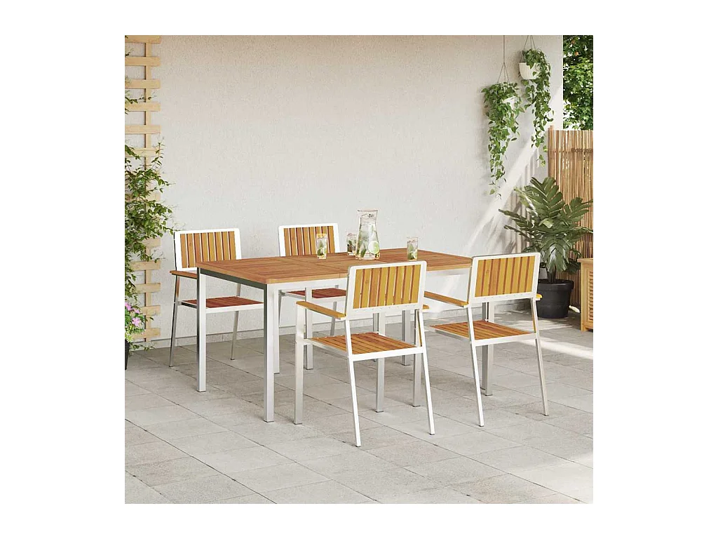 Set da pranzo da giardino da 5 pezzi