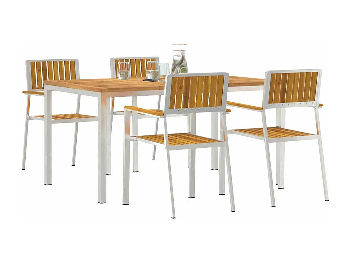 Juego de comedor de jardín de 5 piezas