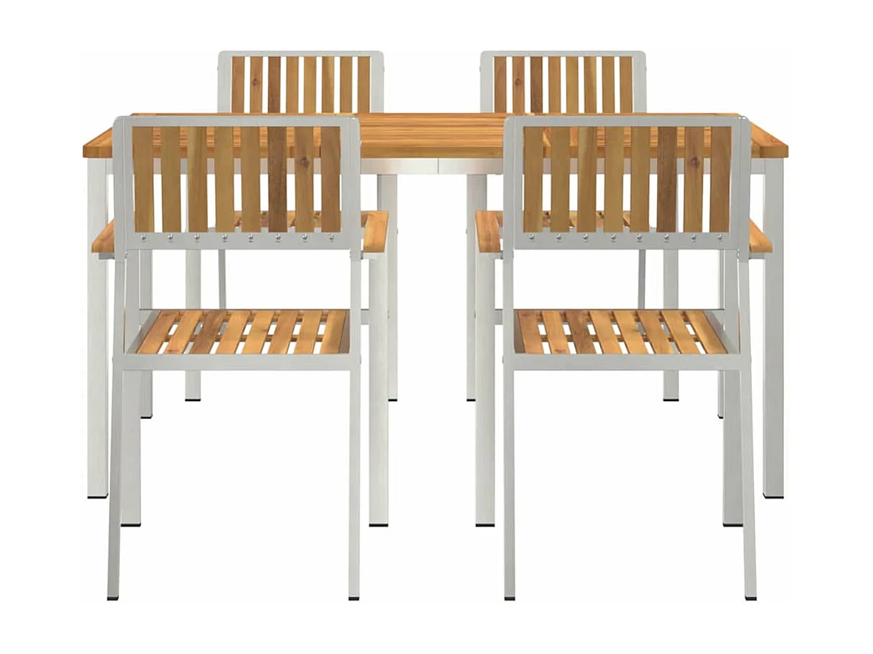 Juego de comedor de jardín de 5 piezas