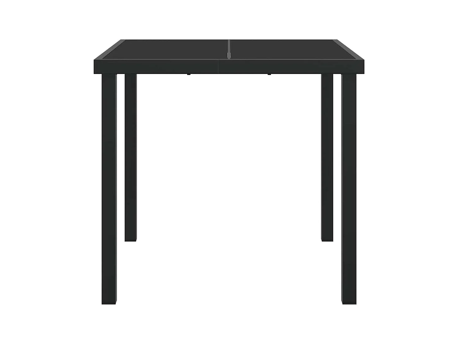 Table de Jardin Noir 80 x 80 x 73 cm Teck massif