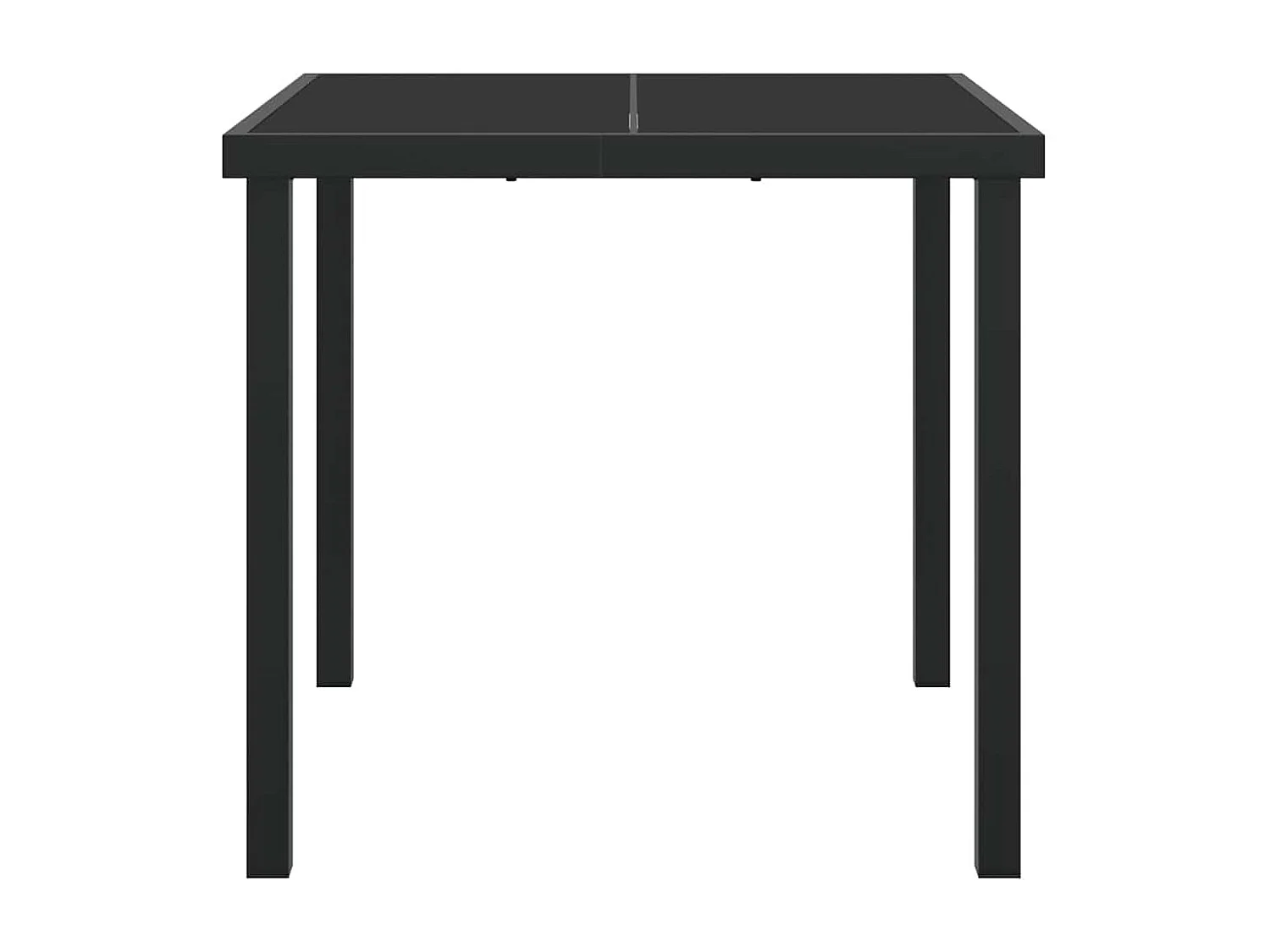 Table de Jardin Noir 80 x 80 x 73 cm Teck massif