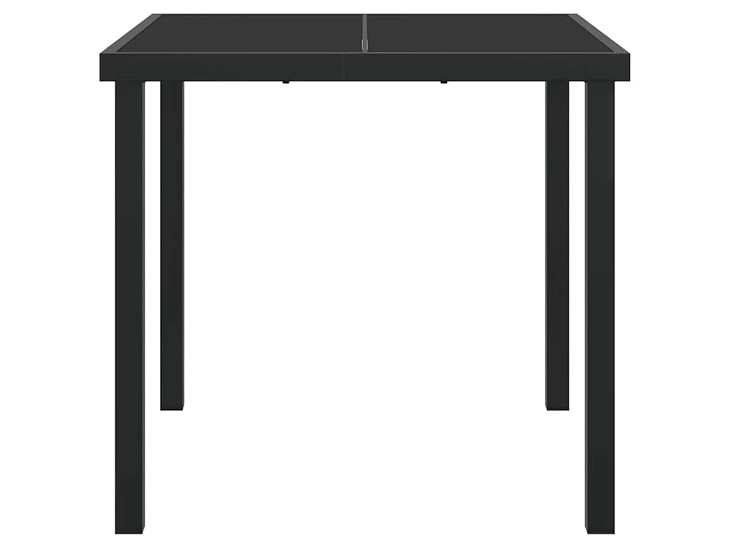 Tavolo da giardino nero 80 x 80 x 73 cm in teak massello