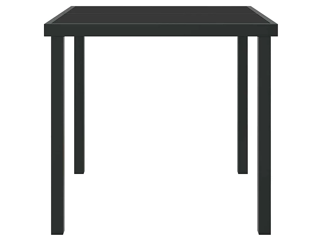 Tavolo da giardino nero 80 x 80 x 73 cm in teak massello