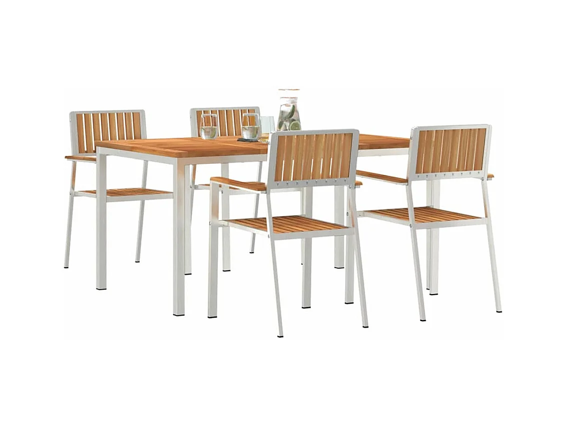 Set da pranzo da giardino da 5 pezzi