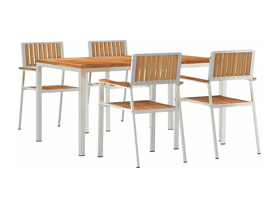 Juego de comedor de jardín de 5 piezas