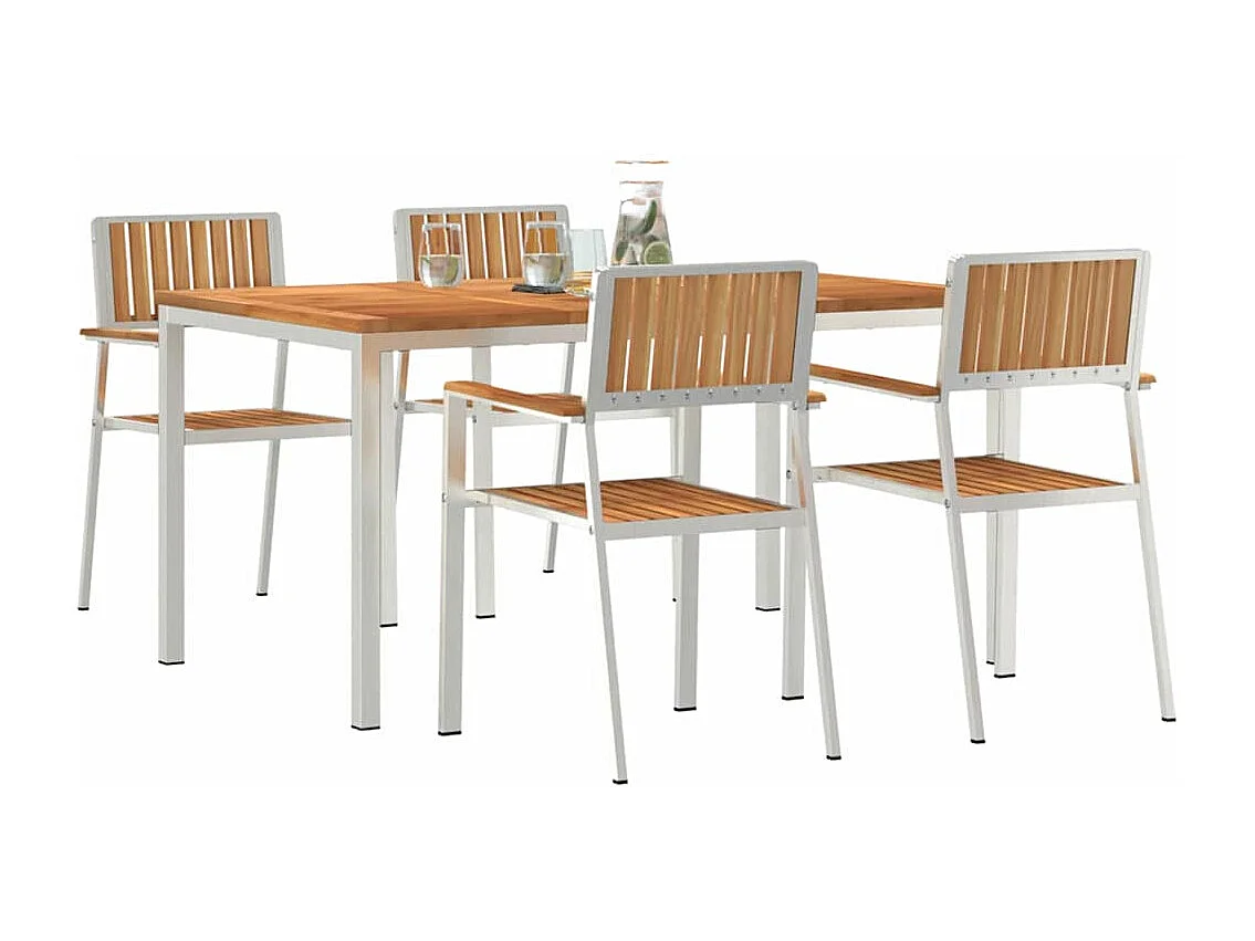 Juego de comedor de jardín de 5 piezas