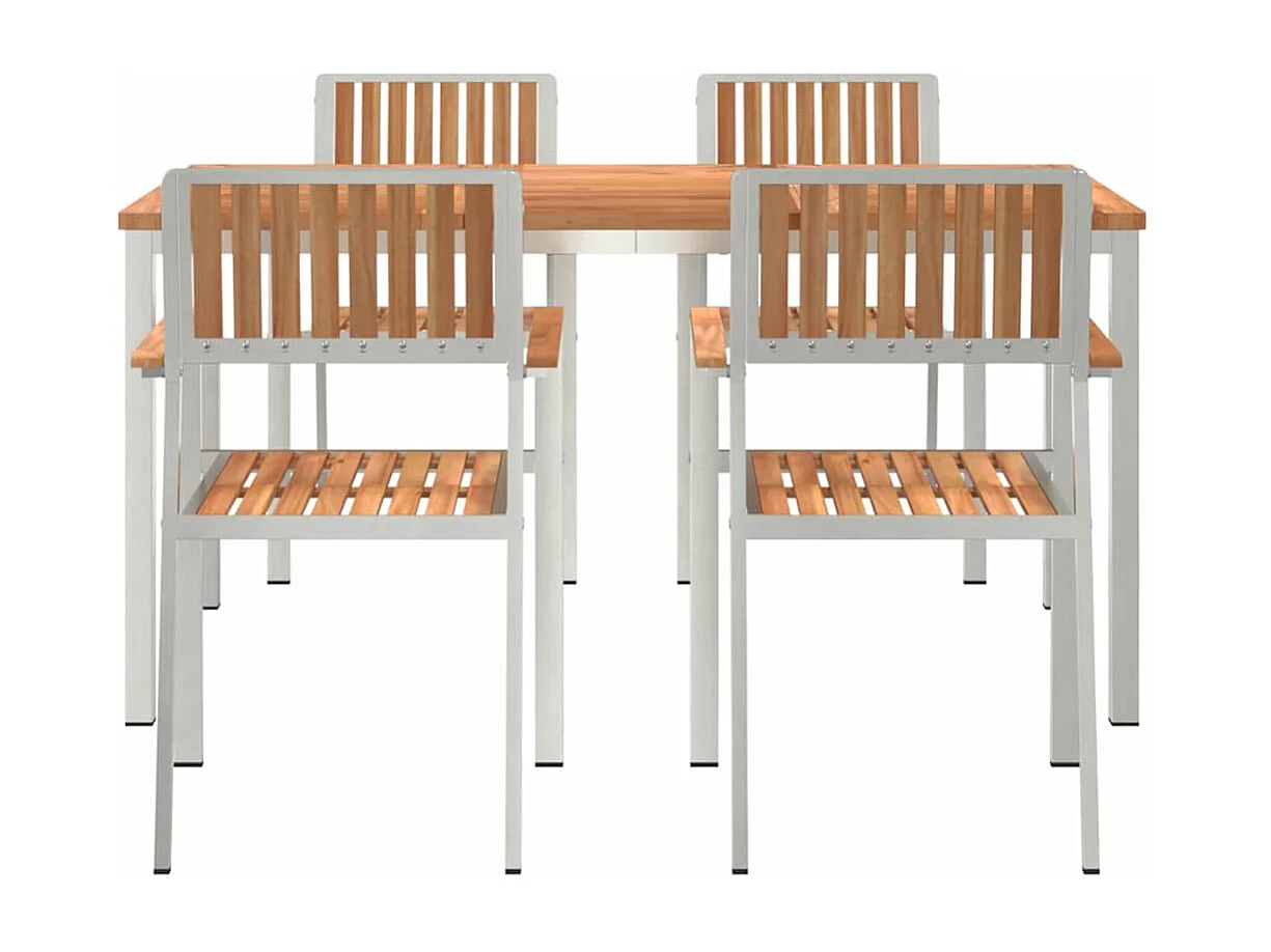 Juego de comedor de jardín de 5 piezas