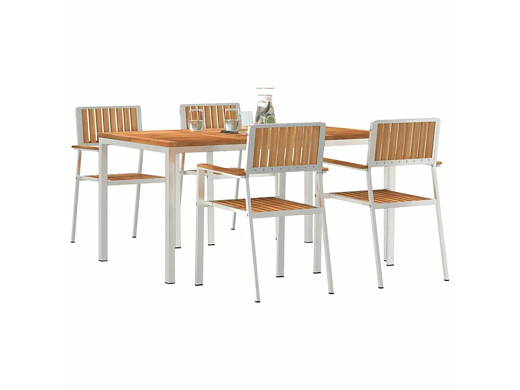 Set da pranzo da giardino da 5 pezzi